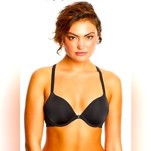 NWT Maidenform Racerback Bra, Smartzone Cups, Supersoft Fabric, Black Size: 42D